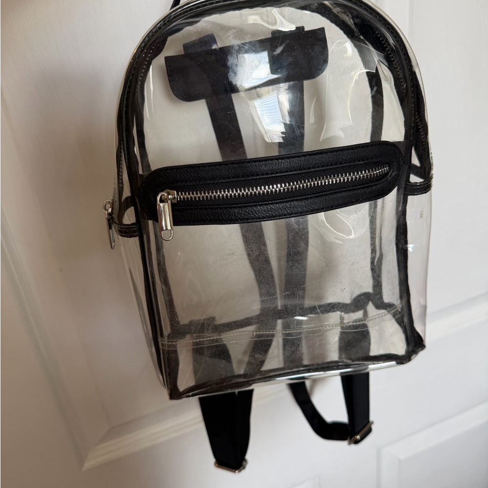 Clear PVC Backpack with Black Trim - Men Bags